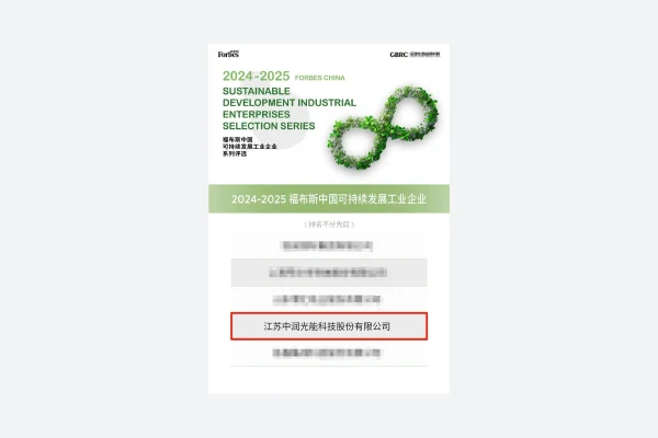 Forbes China Sustainable Development Industrial Enterprise